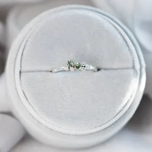 Cluster moss agate and diamond ring CLARION Thumbnail