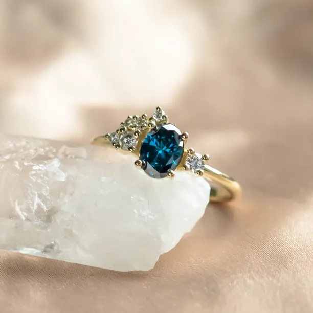 Cluster lab grown anniversary ring for her VAIANA Image