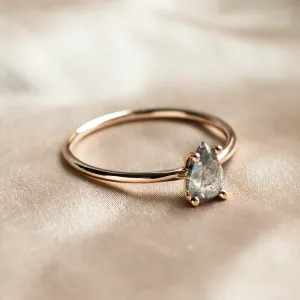 Pear salt and pepper diamond ring ELIZA Thumbnail