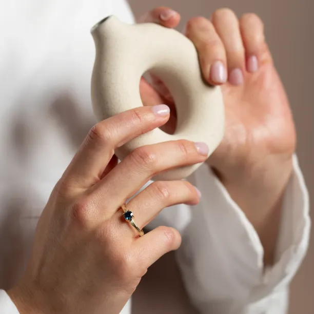 Nature inspired lab grown diamond engagement ring BLU Image