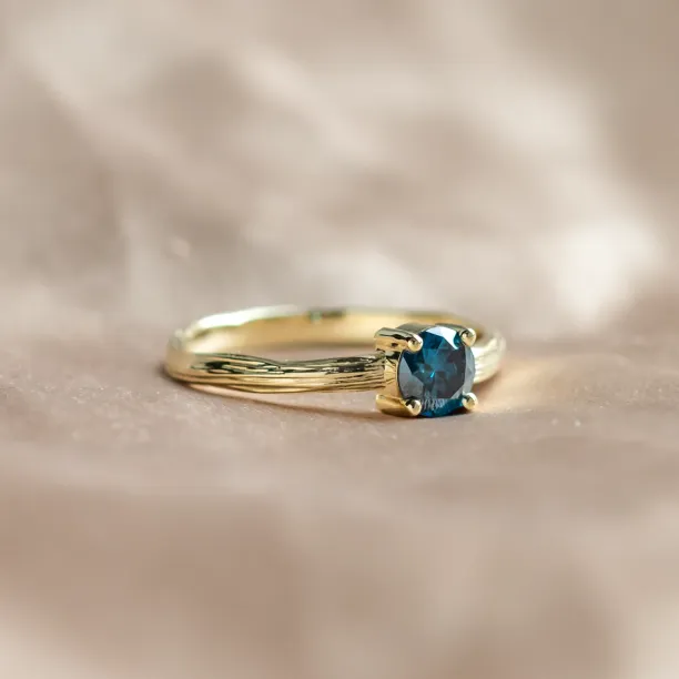 Nature inspired lab grown diamond engagement ring BLU Image