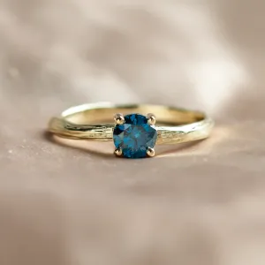 Nature inspired lab grown diamond engagement ring BLU