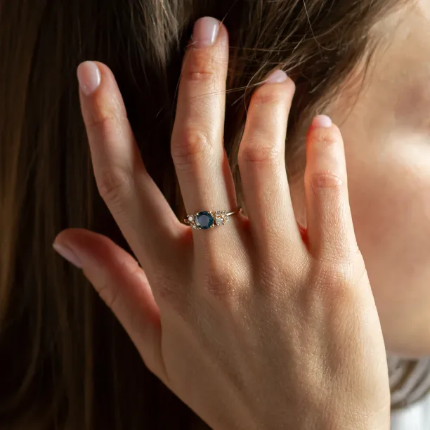 Lab crated diamond luxurious cluster ring CARINA Image