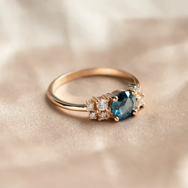 Lab crated diamond luxurious cluster ring CARINA Image