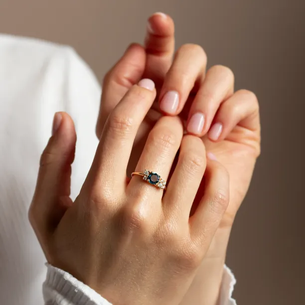 Lab crated diamond luxurious cluster ring CARINA Image