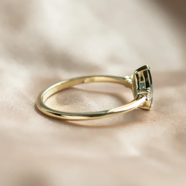 Lab created blue diamond ring ADINA Image