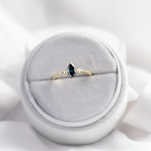 Lab created blue diamond ring ADINA Thumbnail
