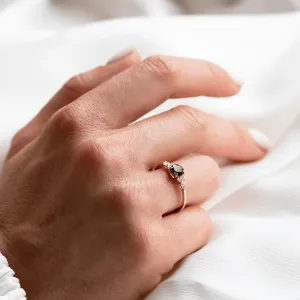 Natural green sapphire and diamond engagement ring MAIDEN Thumbnail