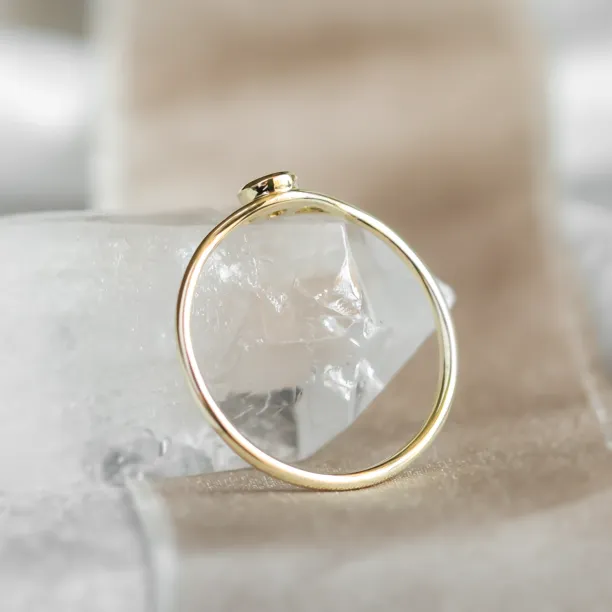 Gold lab-grown diamond engagement ring INN Image