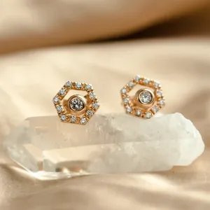 Lab-grown diamond earrings with interchangeable gemstones KYLE Thumbnail