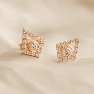 Lab-grown diamond kite earrings with removable gemstone JAY Thumbnail
