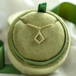 Gold necklace with lab-grown diamond kite pendant HEATHER Thumbnail