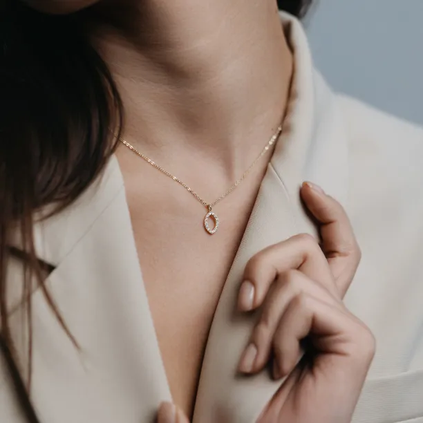 Marquise lab-grown diamond necklace HAILEY Image