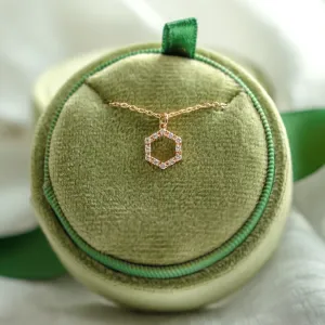 Elegant hexagon lab-grown diamond necklace MARION Thumbnail