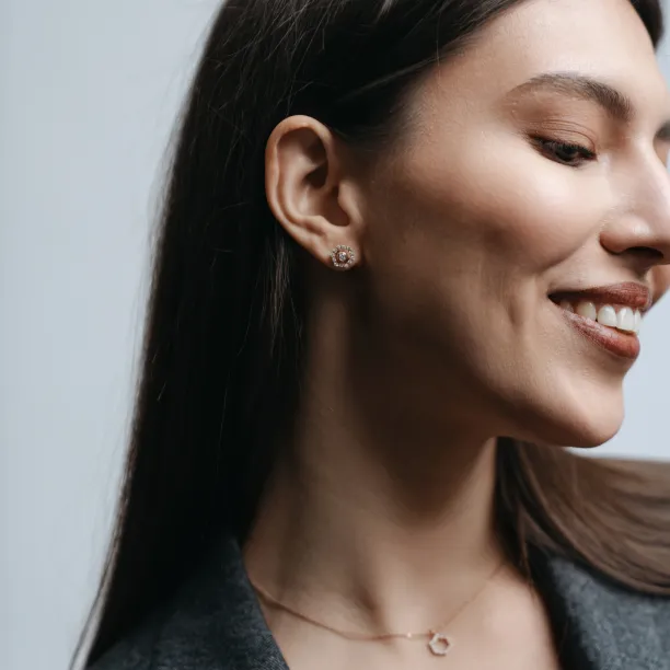 Elegant hexagon lab-grown diamond necklace MARION Image