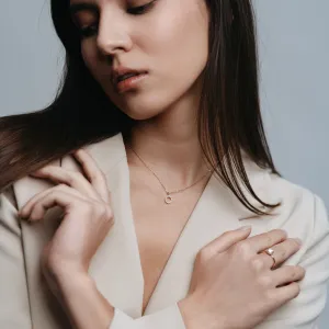 Circle lab-grown diamond necklace REESE Thumbnail