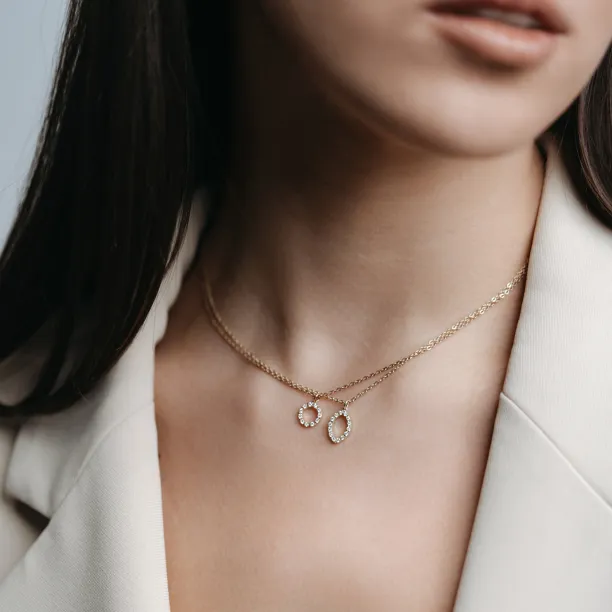 Circle lab-grown diamond necklace REESE Image