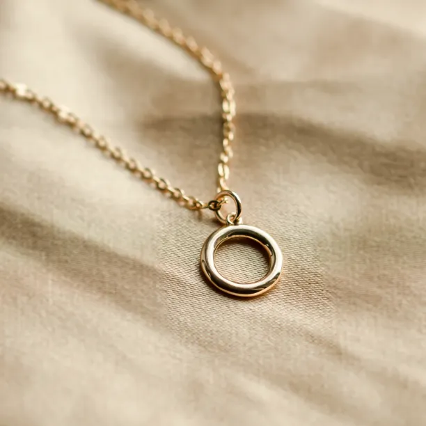 Dainty circle necklace SCARLETT Image