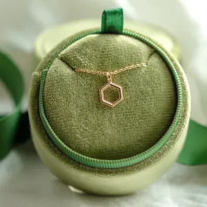 Gold hexagon necklace MEGAN Thumbnail