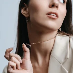 Beautiful moss agate and diamond earrings ROYA Thumbnail