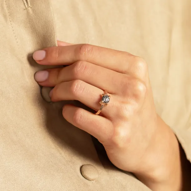 Gray diamond engagement ring INES Image