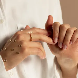 Elongated hexagon cut moissanite engagement ring CATELYN Thumbnail