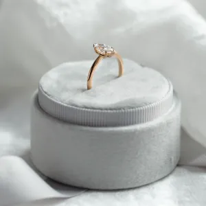 Marquise shaped moissanite engagement ring LOUISA Thumbnail