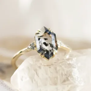Lab-grown salt and pepper diamond ring PAULI Thumbnail
