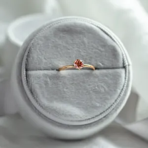 Minimalist engagement ring with pink lab grown diamond ROSE Thumbnail