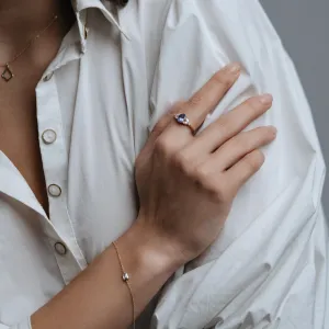 Oval tanzanite engagement ring FIORA Thumbnail