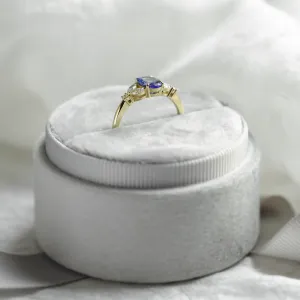 Oval tanzanite engagement ring FIORA Thumbnail