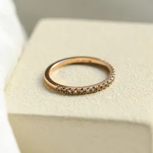 Half eternity salt and pepper diamond ring DORA Thumbnail