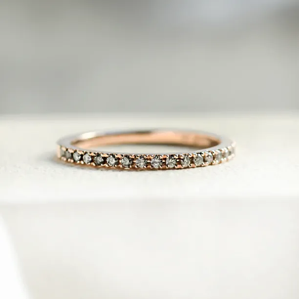 Half eternity salt and pepper diamond ring DORA Image