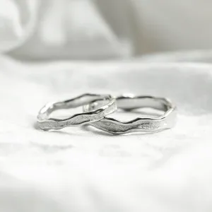 Organic matching wedding rings SAVANNAH Thumbnail