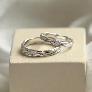 Unique textured wedding rings KIRSTEN Thumbnail