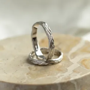 Unique textured wedding rings KIRSTEN Thumbnail