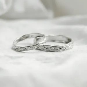 Unique textured wedding rings KIRSTEN Thumbnail