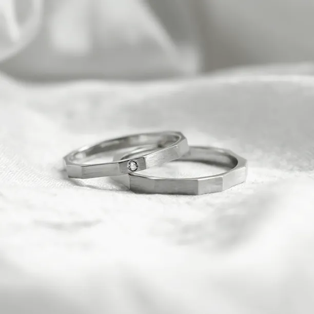Alternative wedding rings with diamond DENZEL Image
