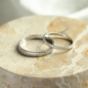 Solid gold arrow wedding bands CUPID Thumbnail