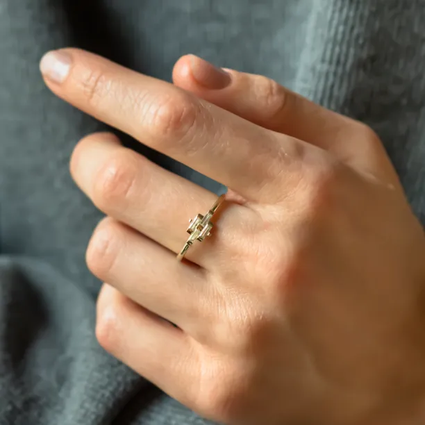 Baguette cut moissanite ring VANE Image