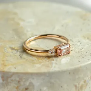 Pink lab grown and classic diamonds engagement ring ROSIE Thumbnail
