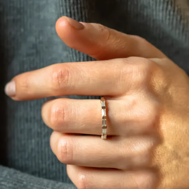 Stackable moissanite ring VANNES Image