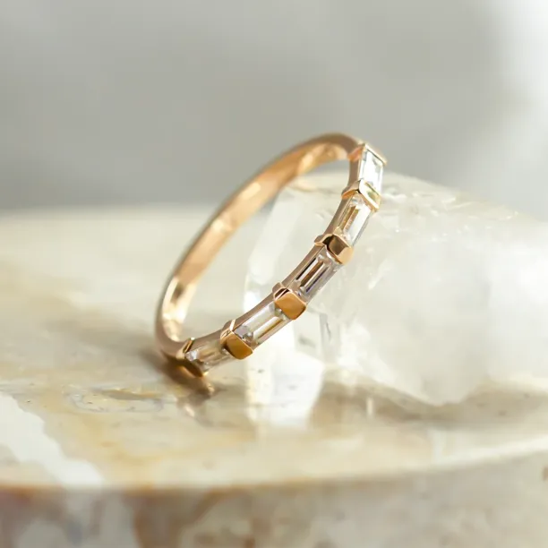 Stackable moissanite ring VANNES Image