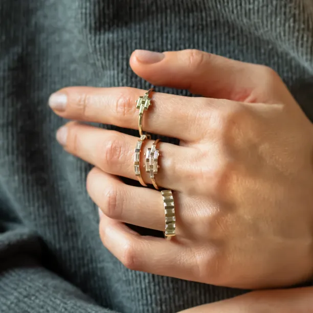 Stackable moissanite ring VANNES Image