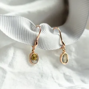 Vintage salt and pepper diamond dangle earrings MARY Thumbnail