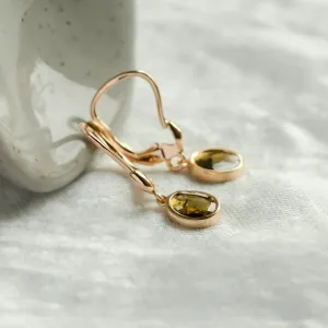 Vintage salt and pepper diamond dangle earrings MARY Thumbnail