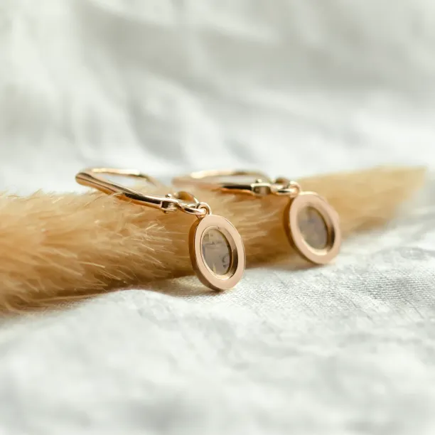 Vintage salt and pepper diamond dangle earrings MARY Image