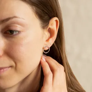 Gold circle stud earrings KARMALL