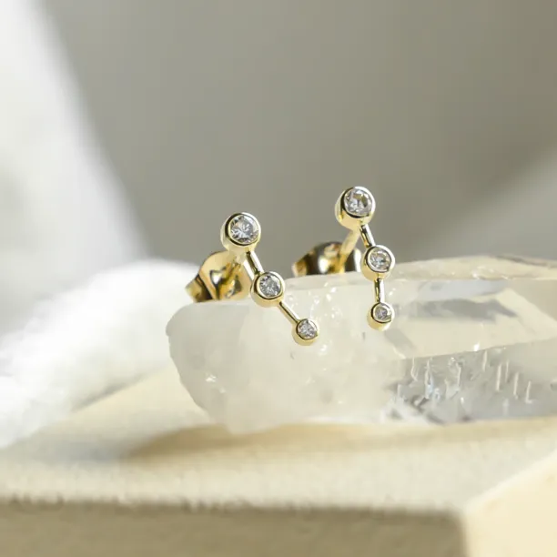 Minimalist diamond earrings MARIAN Image