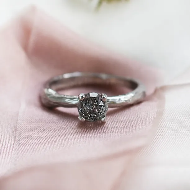 Rutile quartz engagement ring DREMAL Image